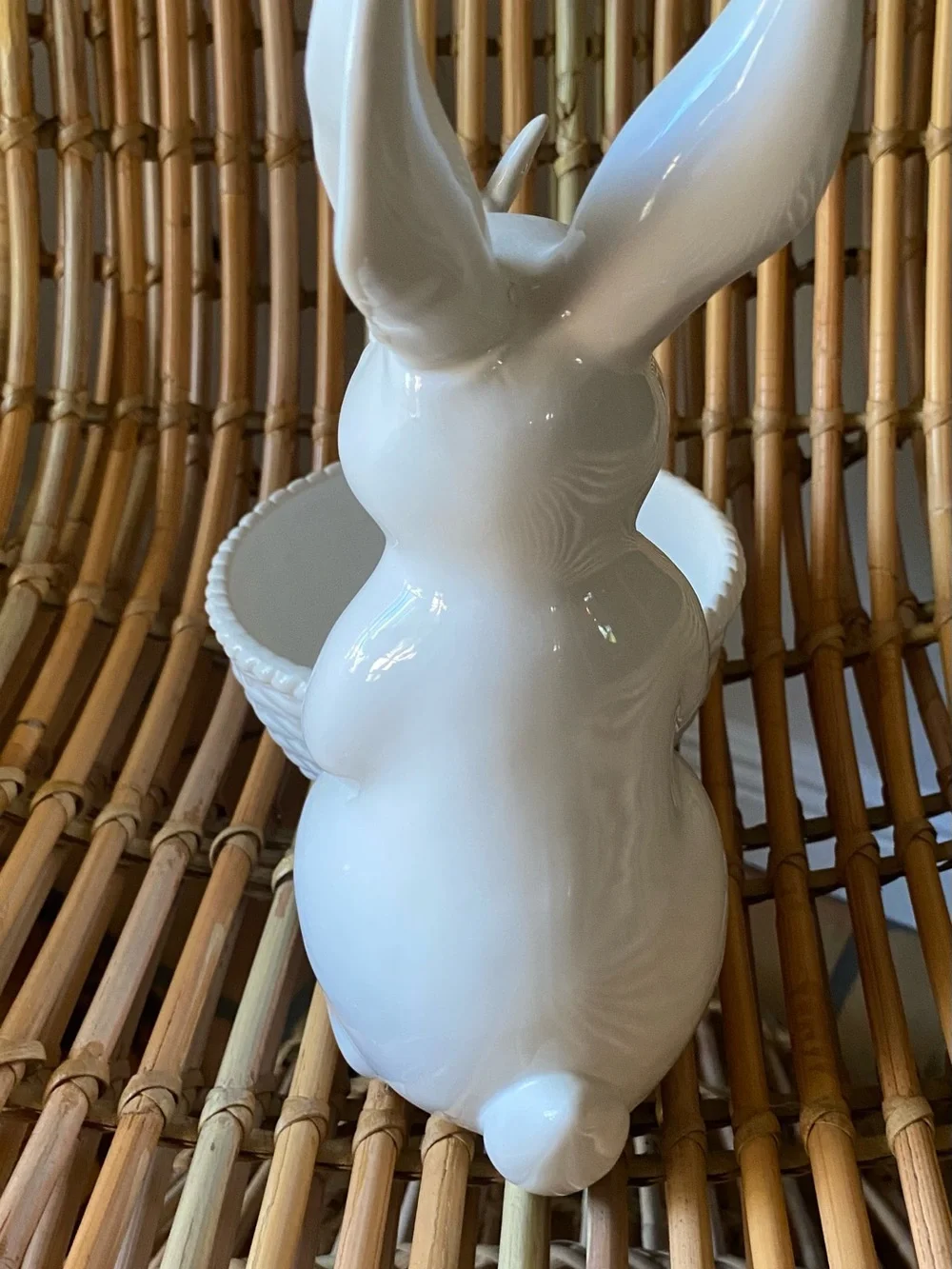 White Ceramic Bunny Planter - Decorative Home collection.
